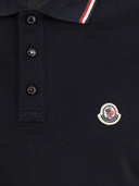 Moncler Cotton Pique Polo Shirt With Tricolor Trim