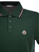 Moncler Cotton Pique Polo Shirt With Tricolor Trim