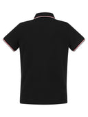 Moncler Cotton Pique Polo Shirt With Tricolor Trim