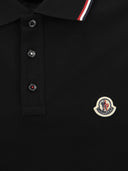 Moncler Cotton Pique Polo Shirt With Tricolor Trim