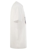 Moncler T Shirt With Cotton Varsity Logo Pattern