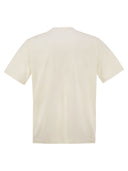 Moncler Cotton T Shirt With Embroidered Varsity Logo