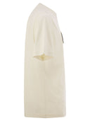 Moncler Cotton T Shirt With Embroidered Varsity Logo