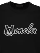 Moncler Cotton T Shirt With Embroidered Varsity Logo