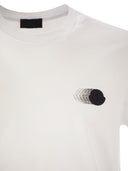 Moncler T Shirt With Faded Logo Motif In Cotton