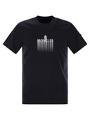 T-shirt de coton moncler avec logo ombré