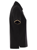 Moncler Cotton Pique Polo Shirt With Logo Patch