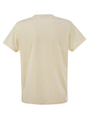 Moncler Cotton T Shirt With Tone On Tone Embroidered Logo