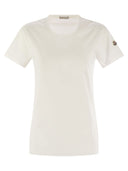 Moncler Cotton Jersey T Shirt With Logo Patch