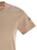Moncler Cotton Jersey T Shirt With Logo Patch