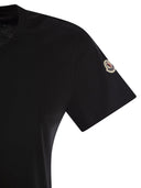 Moncler Cotton Jersey T Shirt With Logo Patch