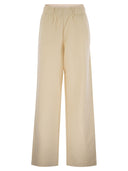 Moncler Wide Leg Cotton Sport Pants
