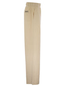 Moncler Wide Leg Cotton Sport Pants