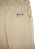 Moncler Wide Leg Cotton Sport Pants