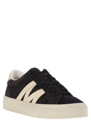Moncler Monaco2 Suede And Nubuck Leather Trainers