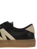Moncler Monaco2 Leather And Nubuck Sneakers.