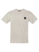 Stone Island Short Sleeved T Shirt With Compass Logo Patch