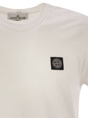 Stone Island Short Sleeved T Shirt With Compass Logo Patch