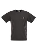 Stone Island kortærmet T -shirt med kompas logo patch