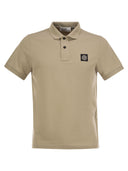 Stone Island kortærmet poloshirt med kompas patch