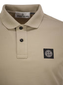 Stone Island kortærmet poloshirt med kompas patch