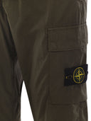 Stone Island Regular Fit Tapered Cargo Trousers With Zipped Pockets