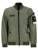 Stone Island Breathable And Water Resistant Zippered Bomber Jacket