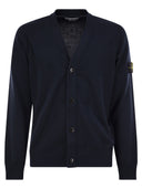 Stone Island Cotton Cardigan med badge
