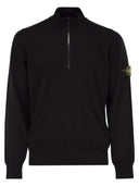 Stone Island Jumper med korta zip och små laplar