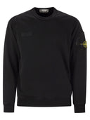 Stone Island Round Neck Sweatshirt With Zipped Sleeve Pocket