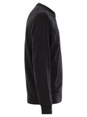 Stone Island Round Neck Sweatshirt With Zipped Sleeve Pocket
