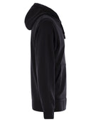 Stone Island Sweatshirt With Zip And Drawstring Hood