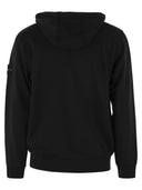 Stone Island Sweatshirt met Zip en Drawstring Hood