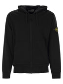 Stone Island Sweatshirt met Zip en Drawstring Hood