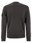 Stone Island Crew Neck Sweatshirt With Stone Island Badge