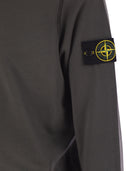 Stone Island Crew Neck Sweatshirt With Stone Island Badge