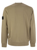 Stone Island Crew Neck Sweatshirt With Stone Island Badge