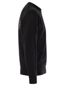 Sweat-shirt à collier d'équipage Stone Island avec Institutional Five Print