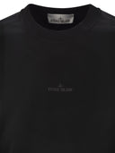 Sweat-shirt à collier d'équipage Stone Island avec Institutional Five Print