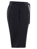 Pantaloncini di bermuda di cargo di pietra con tasche e cintura da cofano