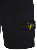 Pantaloncini di bermuda di cargo di pietra con tasche e cintura da cofano