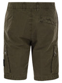 Stone Island Slim Fit Cargo Bermuda Shorts With Zip Pockets