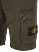 Stone Island Slim Fit Cargo Bermuda Shorts With Zip Pockets