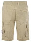 Stone Island Slim Fit Cargo Bermuda Shorts mit Reißverschlüssen
