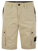 Stone Island Slim Fit Cargo Bermuda Shorts mit Reißverschlüssen