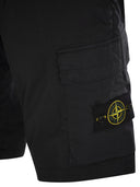 Stone Island Stretch Cotton Canvas Bermuda Shorts