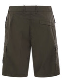 Stone Island Stretch Cotton Canvas Bermuda Shorts