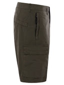Stone Island Stretch Cotton Canvas Bermuda Shorts