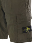 Stone Island Stretch Cotton Canvas Bermuda Shorts