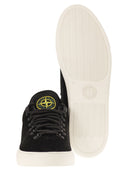 Stone Island Laced Trainer With Logo